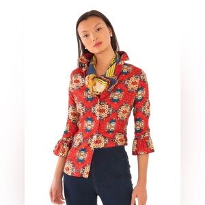 Gretchen Scott Pris Blouse Turkey Trot